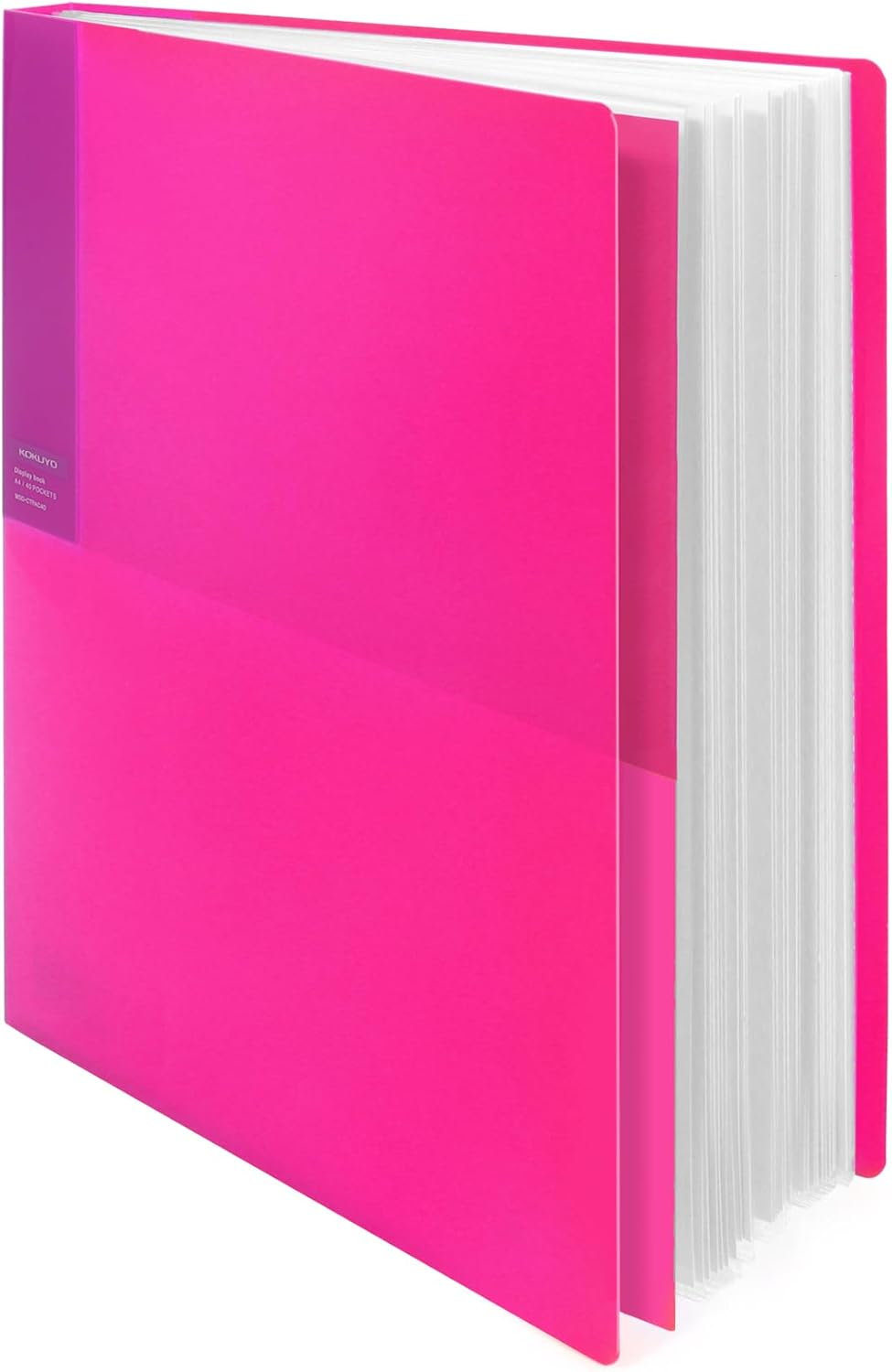 Kokuyo 40-Pocket Binder with Plastic Sleeves 9"x12" (Pink), A4 Art Portfolio Folder with Clear Sheet Protectors. 80 Pages of Presentation Display Book. Japan Import (CTRA-C40P)