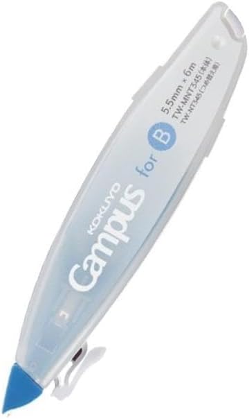 KOKUYO Correction Tape White Out, 5.5 mm Wide for B 6mm Campus Ruled Notebook, 19.7 ft (6 m) long, Blue, Japan Import (TW-MNT345)