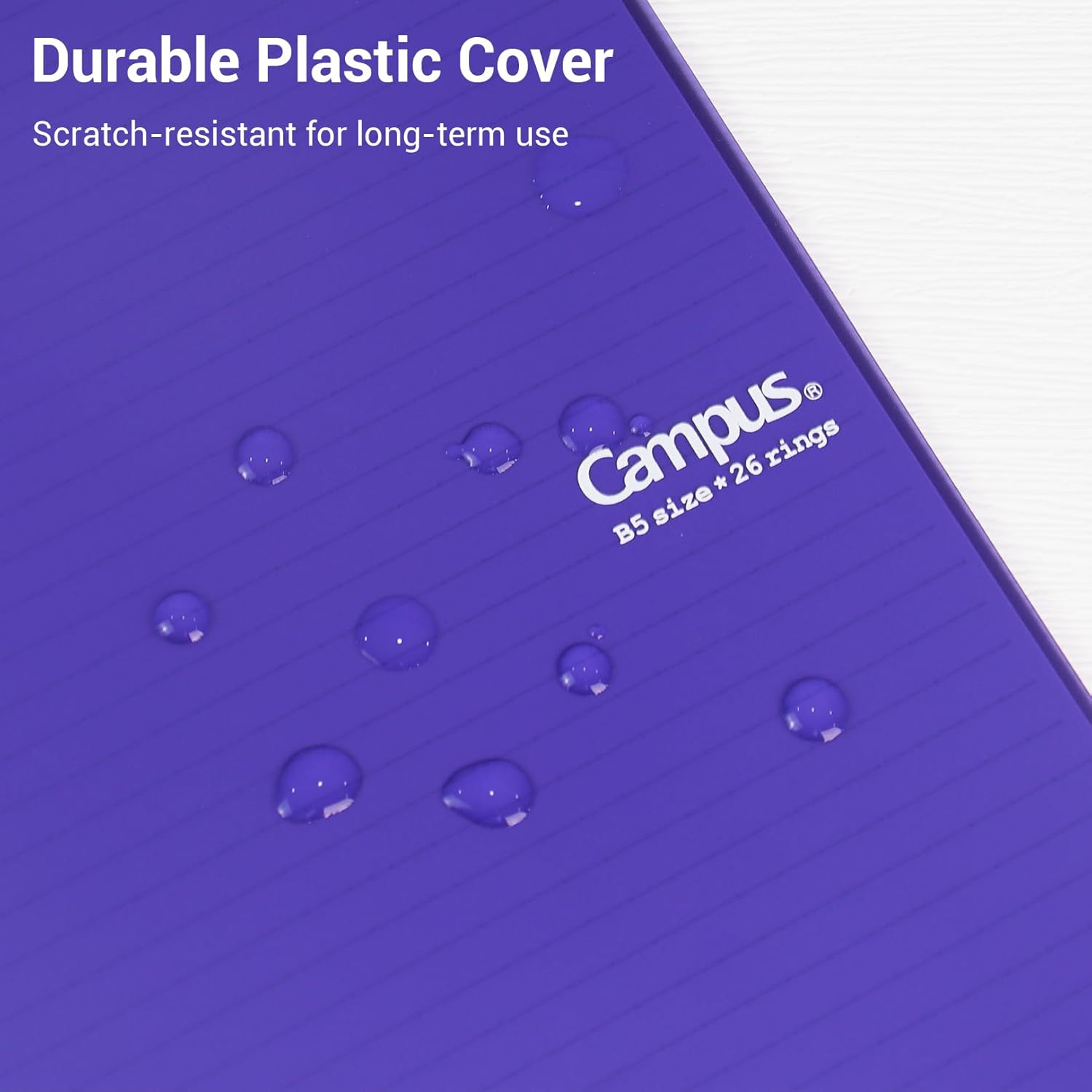 Kokuyo Campus Smart Ring Binders 3 Pack, B5 Notebook Binder +100 Sheet Refiller Paper, 25 Sheet Capacity, 26 Rings, Lemon Mix, Perfect for Work, Study & Journal, Japan Import