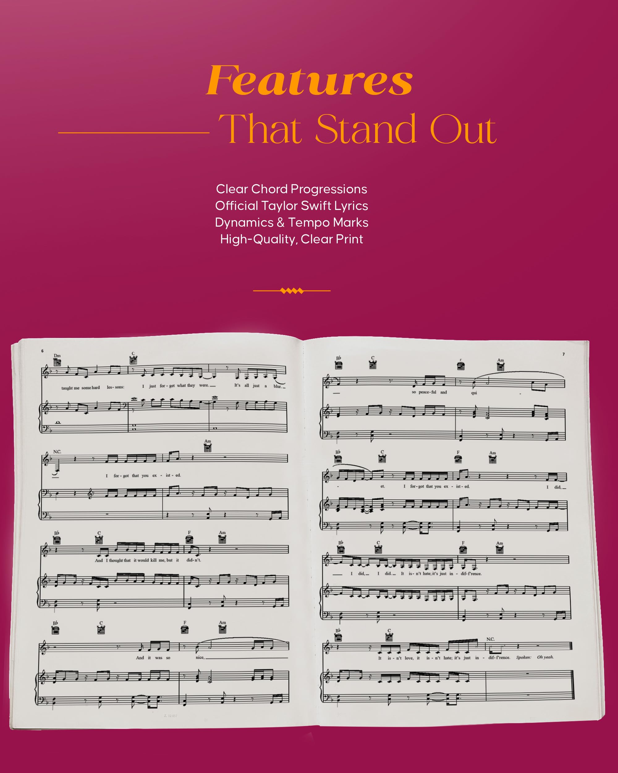Taylor Swift - Lover Songbook | Piano/Vocal/Guitar Sheet Music Book for Beginners and Fans | 18 Pop Hits from the Lover Album | Easy PVG Arrangements for Practice, Lessons, and Performance