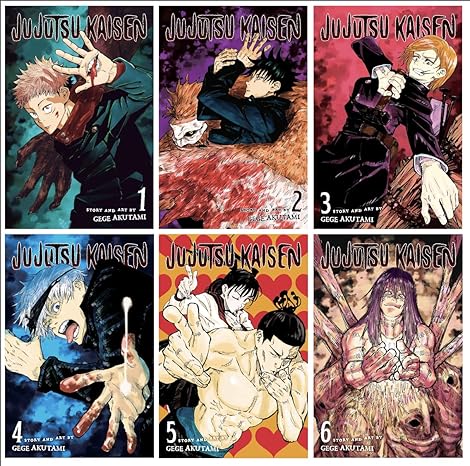 Jujutsu Kaisen Vol. 1,2,3,4,5,6 Bundle Set (6 Book Collection)