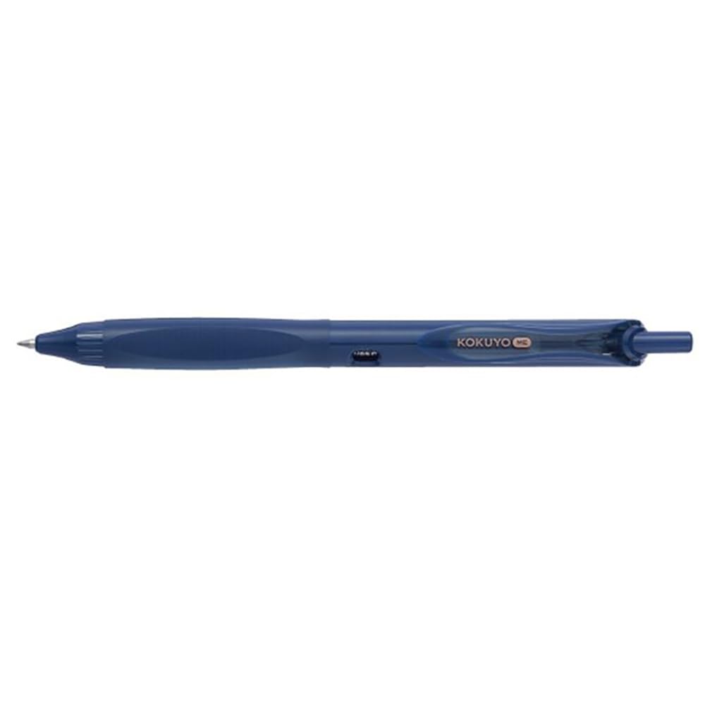 KOKUYO Me Ballpoint Pen, Black Ink 0.5mm Retractable Ball Point Writing Gel Pen, Graphite Blue, Japan Import (KME-BPEG5D102DB)