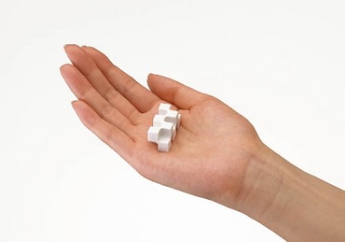 Kokuyo 2 Pack Kado-Keshi Plastic Erasers, Petit Type, White and Blue, Japan Import (Keshi-U750-1)