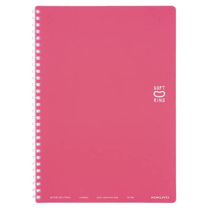 KOKUYO Spiral Lined Notebook, 10'' x 7'' Pastel Journal B5 Soft Ring Notebooks with Dot 6 mm Ruled, 40 Sheets, Light Pink 1 Subject Notebook, Note Taking for School. Japan Import (SU-SV301BT-LP)