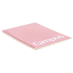 KOKUYO Spiral Lined Notebook, 8.3'' x 5.8'' Pastel Journal A5 Campus Soft Ring Notebooks with Dot 6 mm Ruled, 50 Sheets, Pink 1 Subject Notebook, Note Taking for School. Japan Import (SU-S131BT-P)
