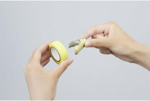 KOKUYO Washi Tape Cutter, Masking Tape Dispenser, Mini Portable Light Cutting, Clip Type (10-15mm, Pastel Brown)