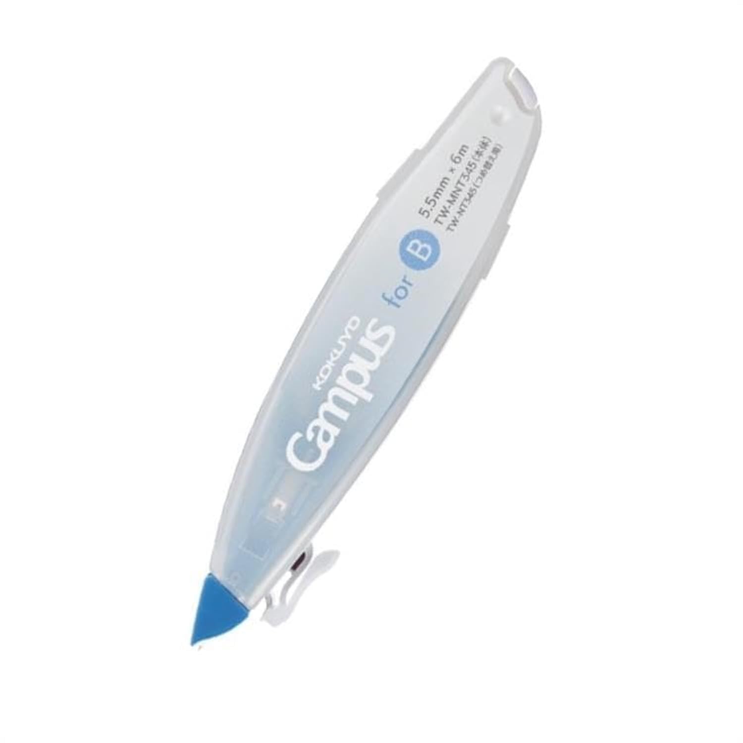 KOKUYO Correction Tape White Out, 5.5 mm Wide for B 6mm Campus Ruled Notebook, 19.7 ft (6 m) long, Blue, Japan Import (TW-MNT345)