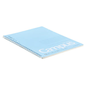 KOKUYO Spiral Lined Notebook, 8.3'' x 5.8'' Pastel Journal A5 Campus Soft Ring Notebooks with Dot 6 mm Ruled, 50 Sheets, Blue 1 Subject Notebook, Note Taking for School. Japan Import (SU-S131BT-B)