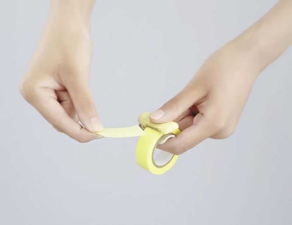 KOKUYO Washi Tape Cutter, Masking Tape Dispenser, Mini Portable Light Cutting, Clip Type (10-15mm, Pastel Brown)