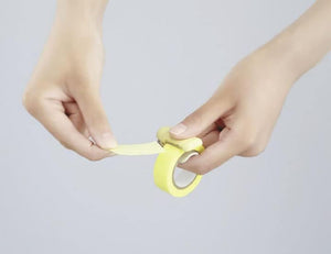 KOKUYO Washi Tape Cutter, Masking Tape Dispenser, Mini Portable Light Cutting, Clip Type (10-15mm, Pastel Brown)