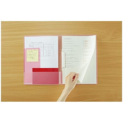 Kokuyo Campus Easy to Review Print File, Clip Folder, File Folder, A4, Pink, Japan Import (FU-CE755P)