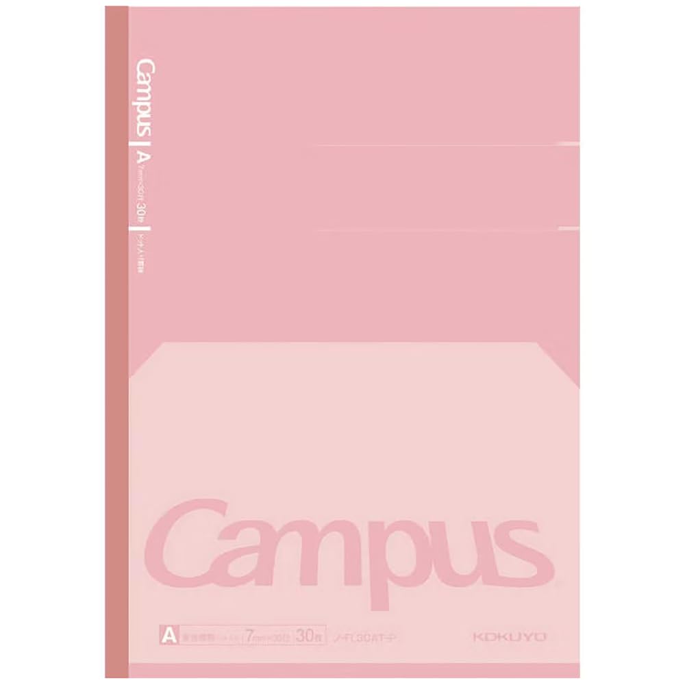 KOKUYO Composition Notebook, 7" x 10" Kimochii Dot Lined Notebook, 30 Sheets College Ruled Paper, 1 Pack Pink B5 Notebook for School and Work, School Supplies Comp Book for Note Taking, Japan Import