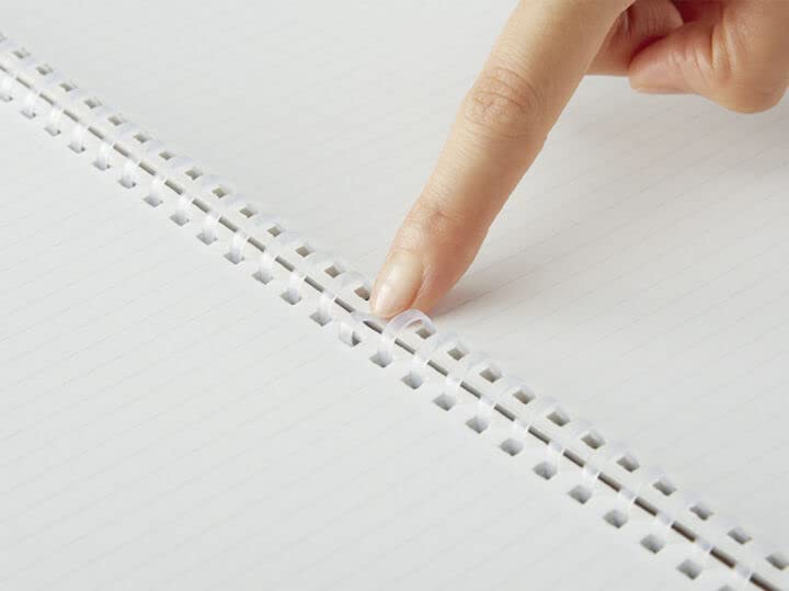 KOKUYO Spiral Lined Notebook, 10'' x 7'' Pastel Journal B5 Soft Ring Notebooks with Dot 6 mm Ruled, 40 Sheets, Orange 1 Subject Notebook, Note Taking for School. Japan Import (SU-SV301BT-YR)