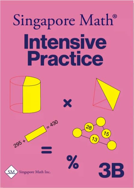Singapore Math 2 Books Set - Intensive Practice 3A & 3B, for Grade 3, Challenging Word Problems & Skill-Building