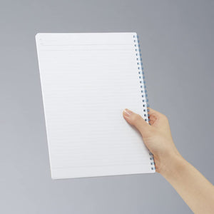 KOKUYO Spiral Lined Notebook, 8.3'' x 5.8'' Pastel Journal A5 Campus Soft Ring Notebooks with Dot 6 mm Ruled, 50 Sheets, Blue 1 Subject Notebook, Note Taking for School. Japan Import (SU-S131BT-B)
