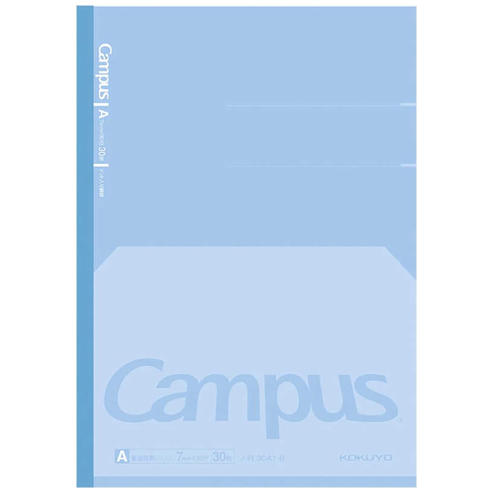 KOKUYO Composition Notebook, 7" x 10" Kimochii Dot Lined Notebook, 30 Sheets College Ruled Paper, 1 Pack Blue B5 Notebook for School and Work, School Supplies Comp Book for Note Taking, Japan Import