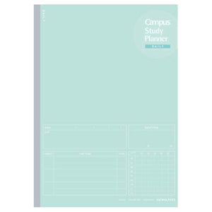 Kokuyo Campus Study Planner Notebook, Daily Ruled, Semi-B5, Mint Green, for 63 Days, Japan Import (NO-Y80MD-G)