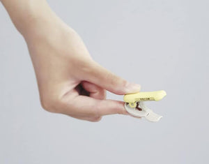 KOKUYO Washi Tape Cutter, Masking Tape Dispenser, Mini Portable Light Cutting, Clip Type (10-15mm, Pastel Brown)