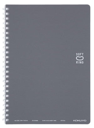 KOKUYO Spiral Lined Notebook, 8.3'' x 5.8'' Pastel Journal A5 Soft Ring Notebooks with Dot 6 mm Ruled, 50 Sheets, Orange 1 Subject Notebook, Note Taking for School. Japan Import (SU-SV331BT-YR)