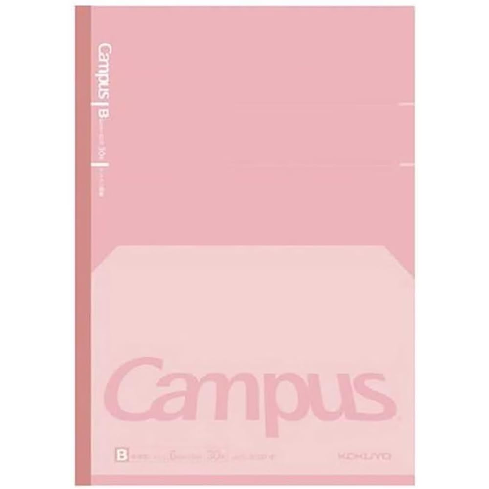 KOKUYO Composition Notebook, 7 x 10 inch Kimochii Lined Notebook, 30 Sheets 6mm Dot Ruled Paper, 1 Pack Pink B5 Notebook for School and Work, School Supplies Comp Book for Note Taking, Japan Import