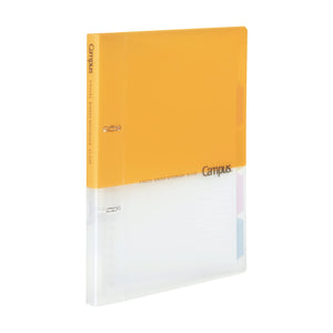 Kokuyo Campus Loose Leaf Binder, B5, 2 Holes, Up to 100 Sheets, Yellow, Japan Import (RU-PP358Y)
