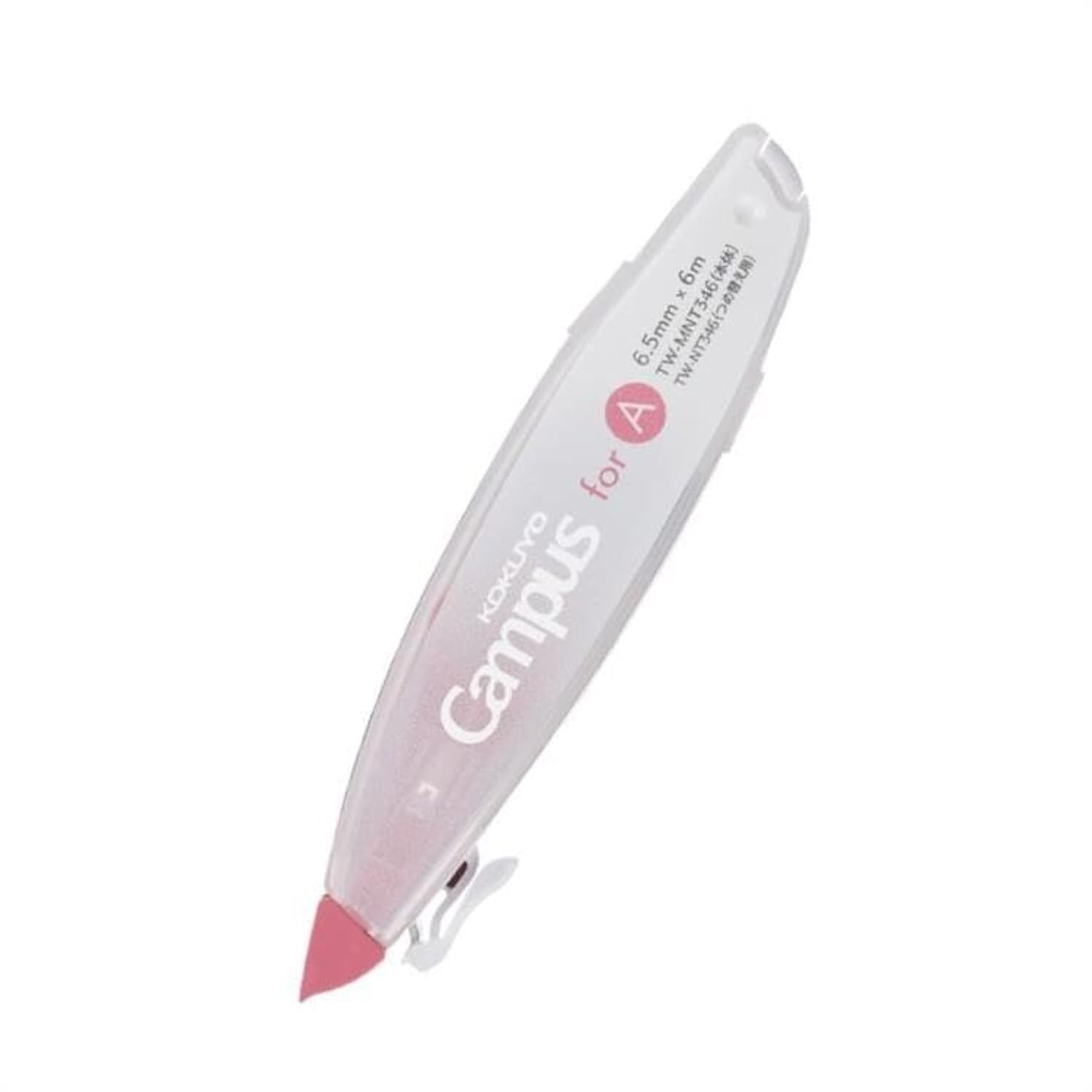 KOKUYO Correction Tape, 0.26 inches (6.5 mm) Wide for A 7mm Ruled Notebook, 19.7 ft (6 m) long, Pink, Japan Import (TW-MNT346)