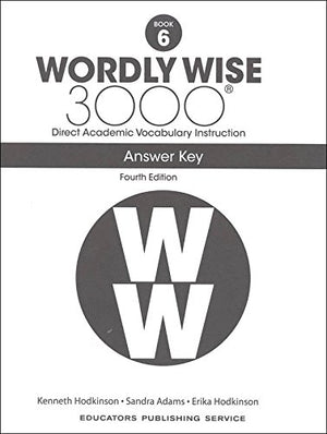 Wordly Wise 3000 Fourth Edition Student Edition + Answer Key Set Grade 6
