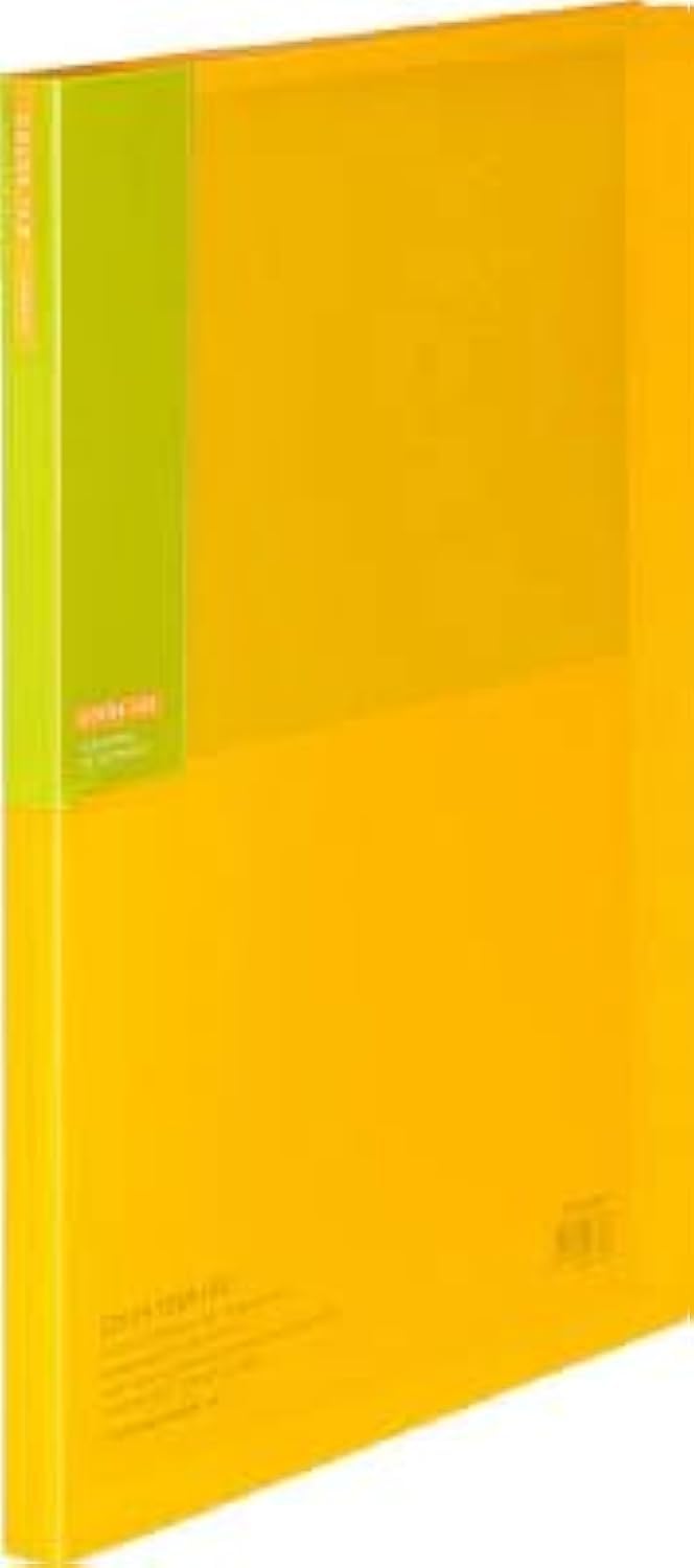 Kokuyo 20-Pocket Binder with Plastic Sleeves 9"x12" (Yellow), A4 Art Portfolio Folder with Clear Sheet Protectors. 40 Pages of Presentation Display Book. Japan Import (CTRA-C20Y)