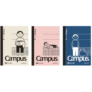 KOKUYO Composition Graph Notebook 3 Pack, A6 Campus 5x5 Grid Notebooks, 80 Sheets Notebook for School, Comp Book for Journal Planner Drawing Perfect for Women Study Note Taking, Noritake