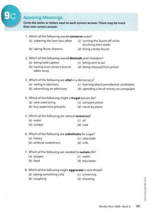 Wordly Wise 3000 Book 6 Student Edition, 4th Edition | Academic Vocabulary Workbook | Grade 6