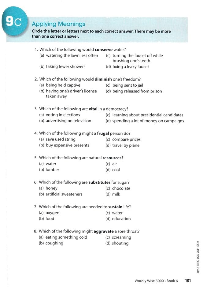 Wordly Wise 3000 Book 6 Student Edition, 4th Edition | Academic Vocabulary Workbook | Grade 6