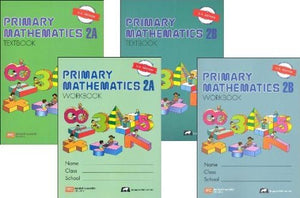 Singapore Primary Mathematics Level 2 Kit (US Edition), Workbooks 2A and 2B, and Textbooks 2A and 2B