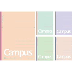 KOKUYO Composition Notebooks, 5 Pack Campus Semi-B5 Comp Book with Dot A 7mm Ruled, 30 Sheets, School Lined Notebook Mineral Colors, Journal Notebook for Women Work Study Note Taking (NO-3CATN-L37X5)