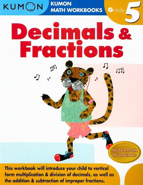 Kumon Grade 5 Complete Workbook Set (5 Workbooks) – Decimals & Fractions, Geometry & Measurement, Word Problems, Reading & Writing