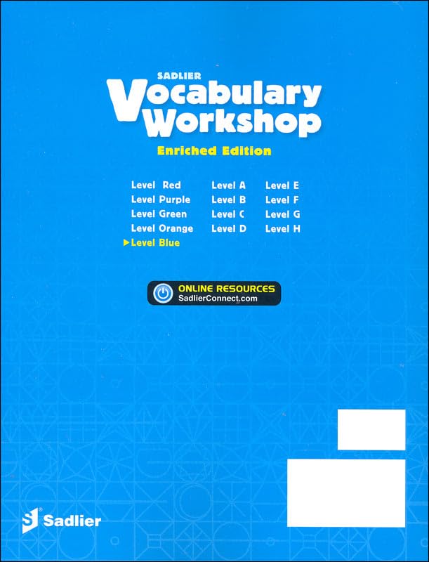Vocabulary Workshop Enriched Blue Level Student Edition, Grade 5 | Vocabulary Workbook | Upper Elementary English Language Arts