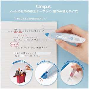 KOKUYO Correction Tape White Out, 5.5 mm Wide for B 6mm Campus Ruled Notebook, 19.7 ft (6 m) long, Blue, Japan Import (TW-MNT345)
