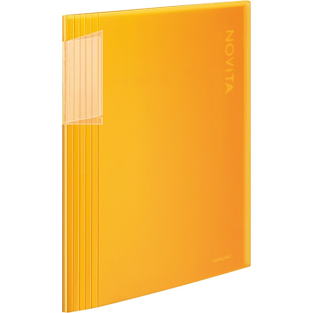 Kokuyo 40-Pocket Binder with Plastic Sleeves 8.5"x11" (Yellow), A4 and US Letter Expandable Art Portfolio Folder with Clear Sheet Protectors. 80 Pages of Presentation Display Book. (RA-N40Y)