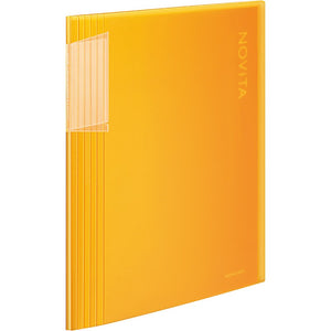 Kokuyo 40-Pocket Binder with Plastic Sleeves 8.5"x11" (Yellow), A4 and US Letter Expandable Art Portfolio Folder with Clear Sheet Protectors. 80 Pages of Presentation Display Book. (RA-N40Y)