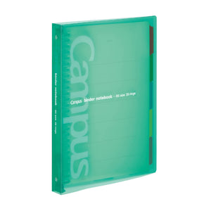 Kokuyo Campus Slide Binder with 5 Tab Dividers, Middle Type, B5, 26 Holes, Up to 100 Sheets, Green, Japan Import (RU-P333NG)