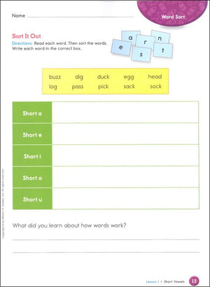 From Phonics to Reading Level B Student Edition, Grade 2 | Phonics & Reading Workbook | English Language Arts Learning Book