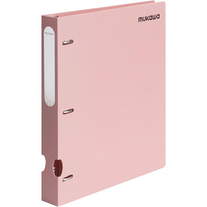 MUKAWA 1 Inch 3 Ring Binder, D-Ring Binder Holds 250 Sheets, PP Cover with Writable Spine Label, Lay-Flat Design, Letter Size 8.5x11, Lightweight for School, Office & Home Organization, 1 Pack, Pink