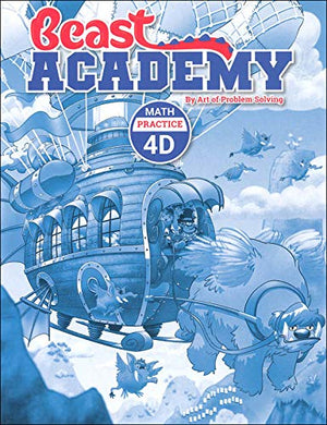 Art of Problem Solving: Beast Academy Grade 4 Complete Books Set (8 Books) - Math Guide 4A, 4B, 4C, 4D & Math Practice 4A, 4B, 4C, 4D
