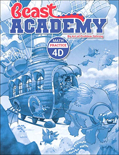 NEW LIST! Art of Problem Solving: Beast Academy Grade 4 Practice Workbook Set (4 Books)
