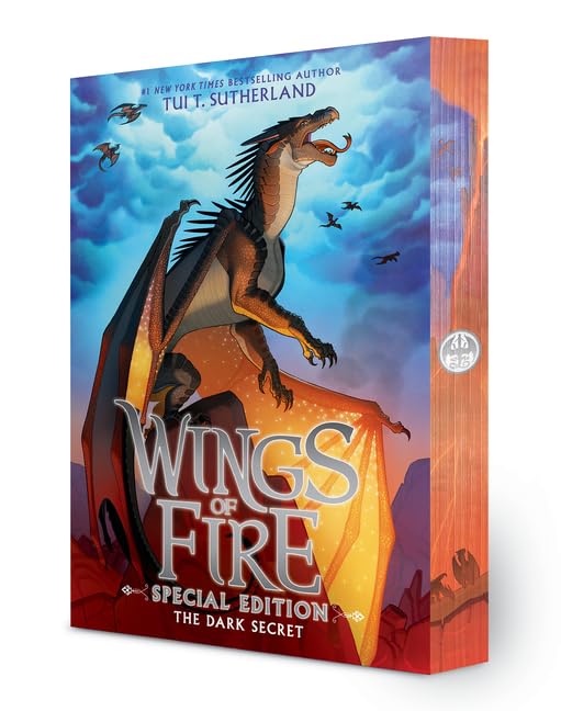 Wings of Fire Special Edition 5-Book Collection Set: The Dragonet Prophecy, The Lost Heir, The Hidden Kingdom, The Dark Secret, The Brightest Night (Stenciled Edges) by Tui T Sutherland
