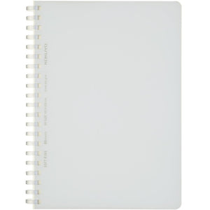Kokuyo Spiral Dotted Notebook, 5.8'' x 4.1'' Business Journal A6 Soft Ring Notebooks with 5mm Dot Grid, 80 Perforated Sheets, Clear 1 Subject Notebook, Note Taking for Work. Japan Import(SU-SV558WT-T)