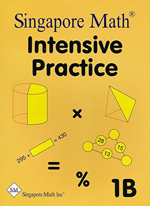 Singapore Math 3 Books Set for Grade 1 - Singapore Math Intensive Practice 1A & 1B, Challenging Word Problems Grade 1