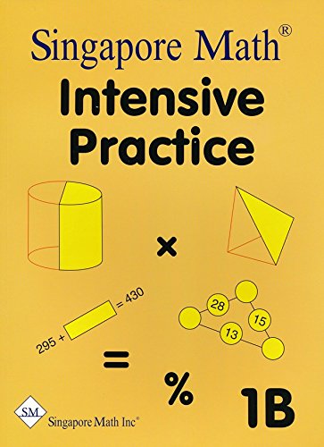 Singapore Math 3 Books Set for Grade 1 - Singapore Math Intensive Practice 1A & 1B, Challenging Word Problems Grade 1
