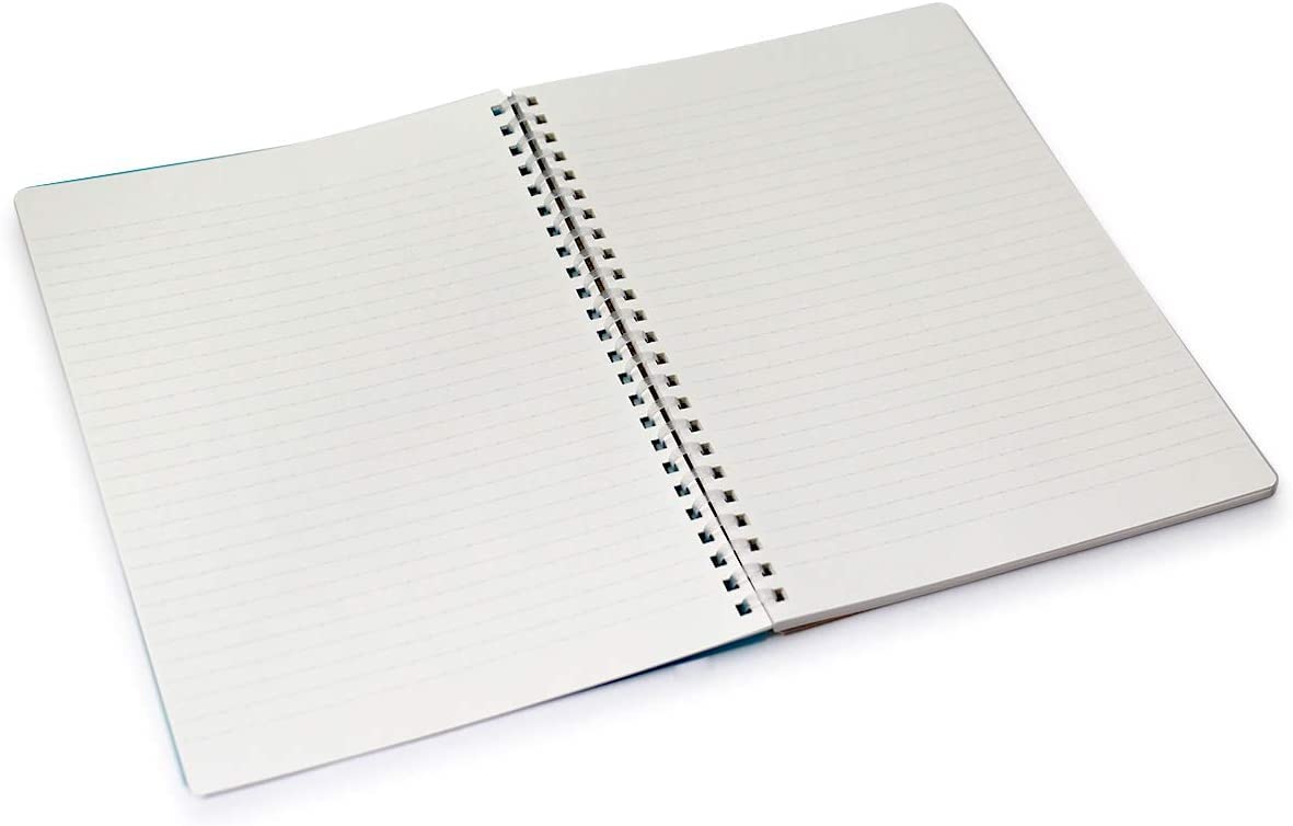 KOKUYO Spiral Lined Notebook, 8.3'' x 5.8'' Pastel Journal A5 Soft Ring Notebooks with Dot 6 mm Ruled, 50 Sheets, Light Blue 1 Subject Notebook, Note Taking for School. Japan Import (SU-SV331BT-LB)