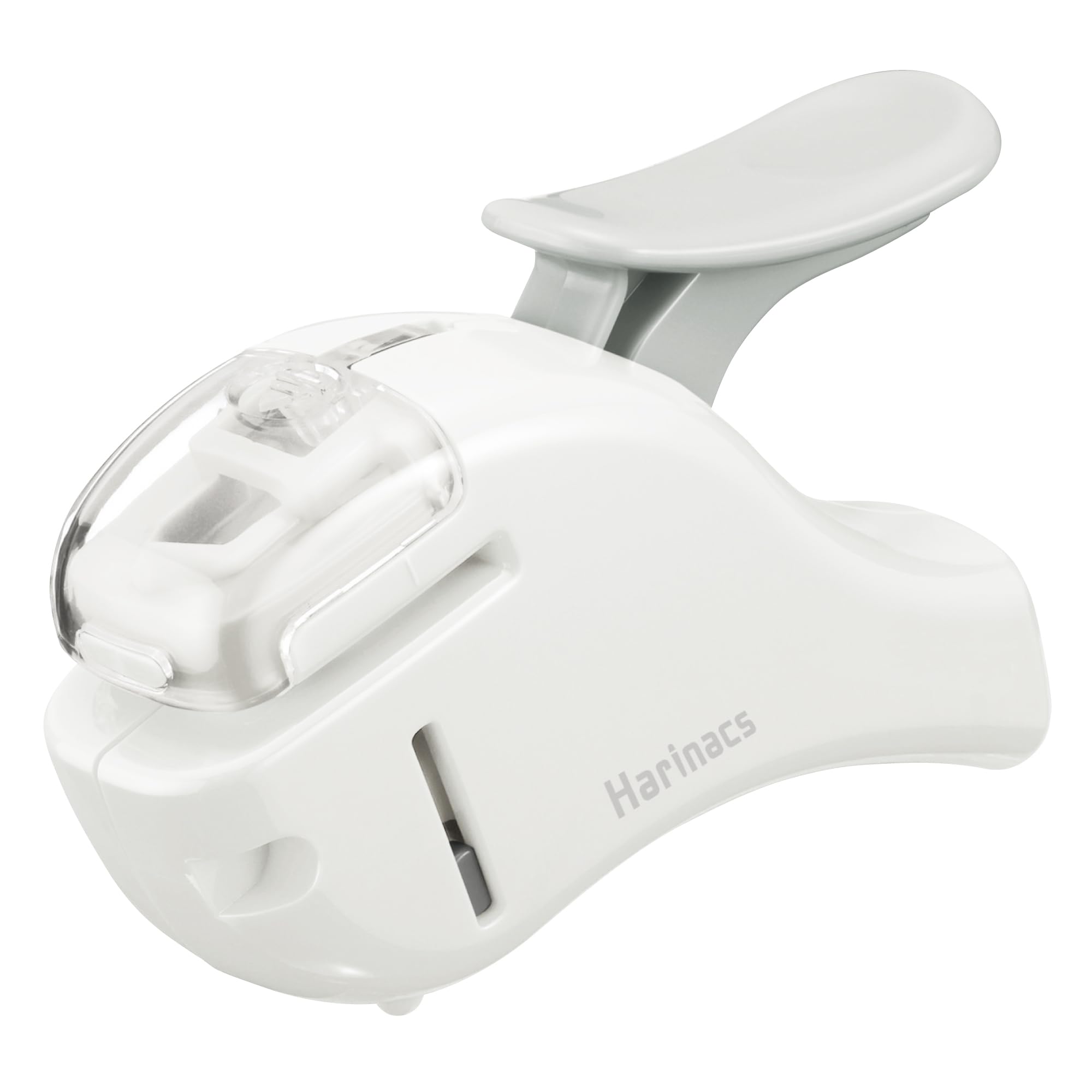 Kokuyo Stapleless Stapler, Harinacs Handheld Staple-Free, Up to 5 Sheets No Staple Binding, Portable Holeless Compact Alpha, Pale White, Japan Import (SLN-MSH305PW)