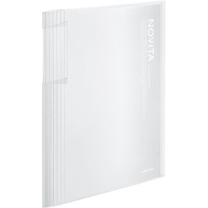 Kokuyo 40-Pocket Binder with Plastic Sleeves 8.5"x11" (Clear), A4 and US Letter Expandable Art Portfolio Folder with Clear Sheet Protectors. 80 Pages of Presentation Display Book. (RA-N40T)
